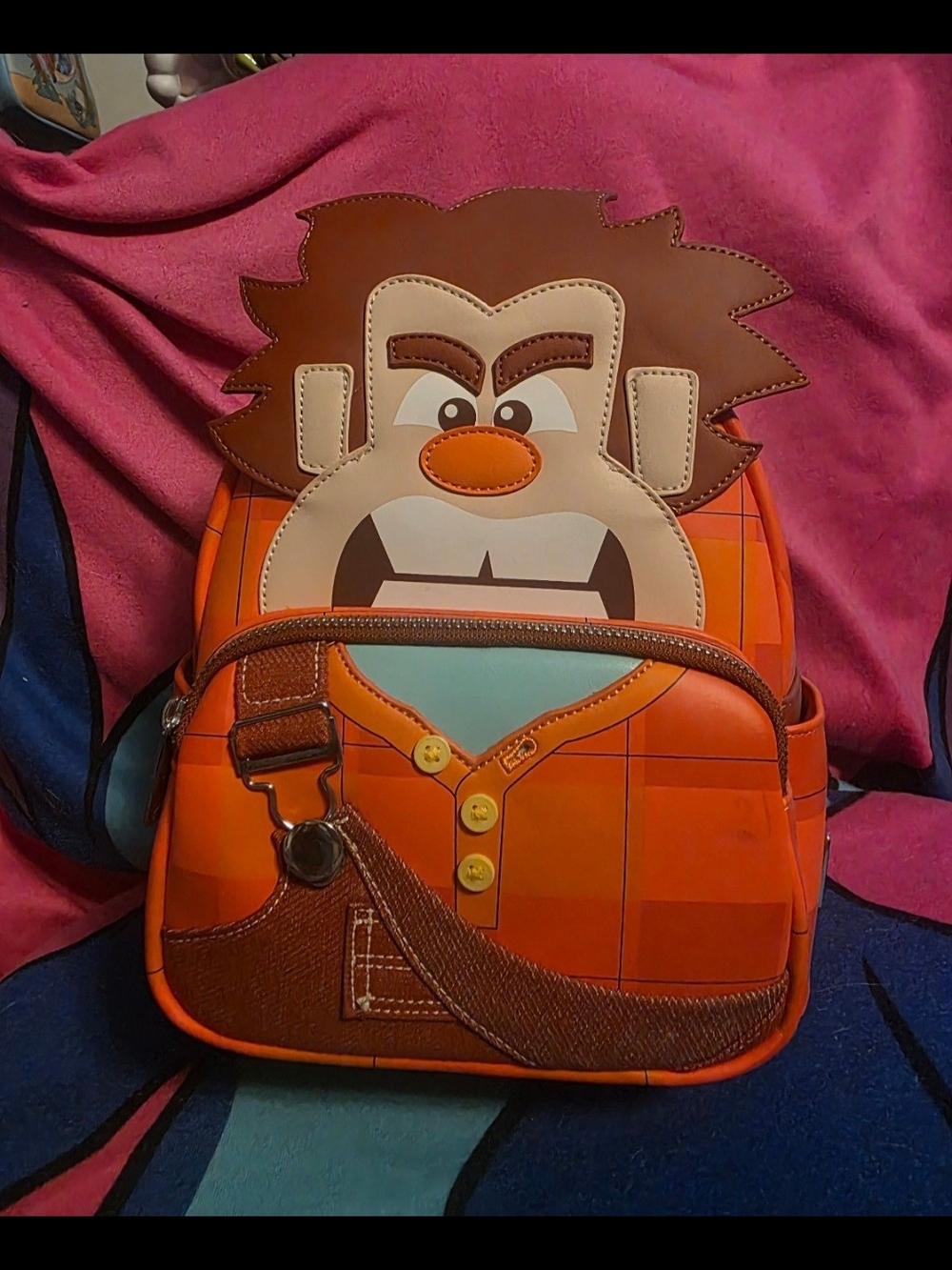 GUC Wreck-It Ralph Mini Loungefly Backpack with NWOT Fix-It Felix Wallet